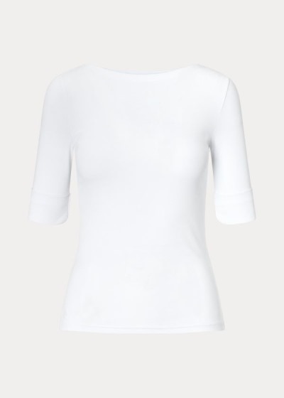 Women's Ralph Lauren Cotton Boatneck Tops | 957346ETY